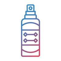 Hair Spray Line Gradient Icon vector