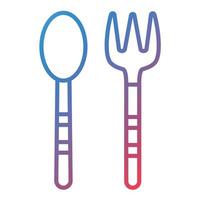 Fork Line Gradient Icon vector