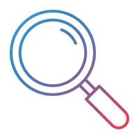 Magnifying Glass Line Gradient Icon vector