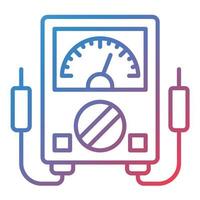 Voltmeter Line Gradient Icon vector