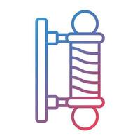 Barber Pole Line Gradient Icon vector