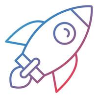 Rocket Line Gradient Icon vector