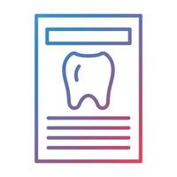 Tooth Analysis Line Gradient Icon vector