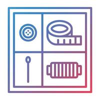 Sewing Box Line Gradient Icon vector