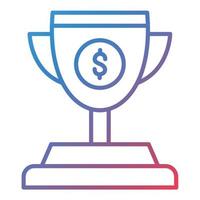 Trophy Line Gradient Icon vector