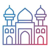 Mosque Line Gradient Icon vector