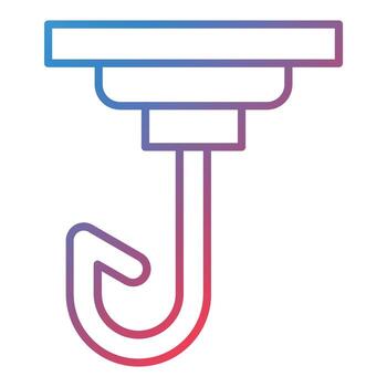 Hook Line Gradient Icon vector