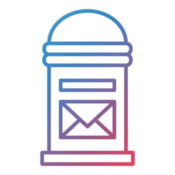 Mailbox Line Gradient Icon vector