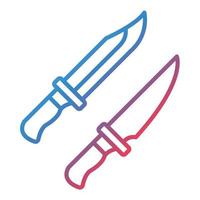 icono de gradiente de línea de cuchillo vector