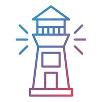Lighthouse Line Gradient Icon vector