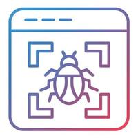 Virus Detection Line Gradient Icon vector