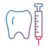 icono de gradiente de línea de anestesia vector