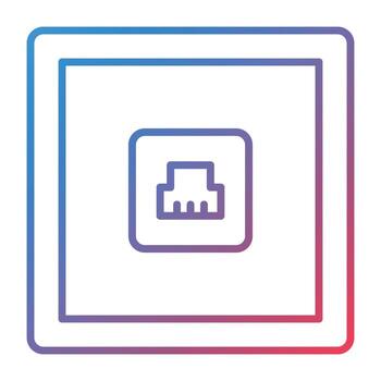 Telephone Socket Line Gradient Icon vector