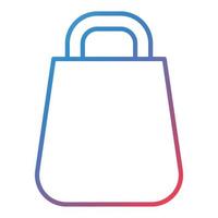 Shopping Bag Line Gradient Icon vector