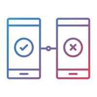 AB Testing Line Gradient Icon vector