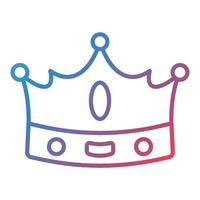 Crown Line Gradient Icon vector