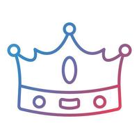 Crown Line Gradient Icon vector