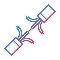 Connecting Wires Line Gradient Icon vector