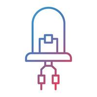 Diode Line Gradient Icon vector
