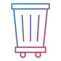 Trash Can Line Gradient Icon vector