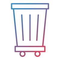 Trash Can Line Gradient Icon vector