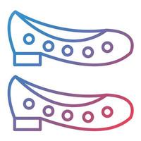 Flat Shoes Line Gradient Icon vector