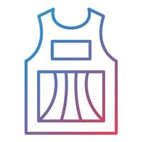 Sleeveless Shirt Line Gradient Icon vector