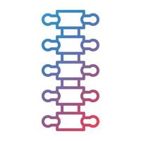 Dorsal Spine Line Gradient Icon vector