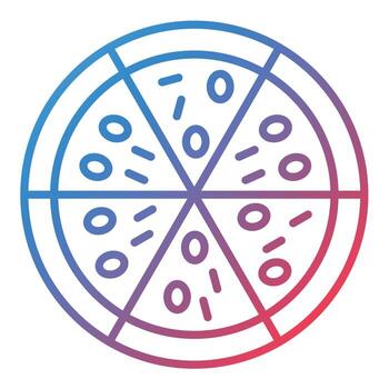 Pizza Line Gradient Icon vector