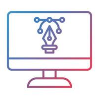 Web Vector Design Line Gradient Icon