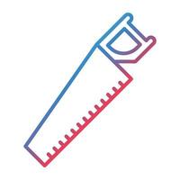 Sawing Line Gradient Icon vector