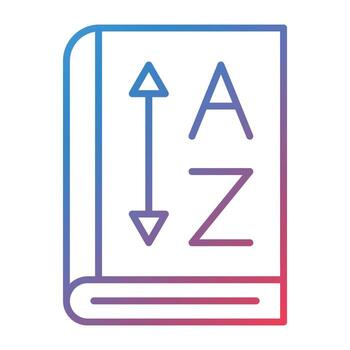 From A to Z Line Gradient Icon vector