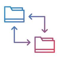 File Sharing Line Gradient Icon vector