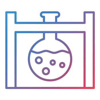 Beaker Stand Line Gradient Icon vector