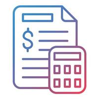 Financial Statements Line Gradient Icon vector