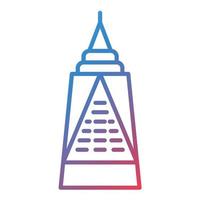 Trade Center Line Gradient Icon vector