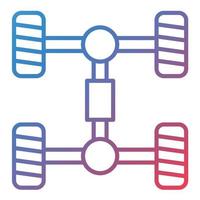 Chassis Line Gradient Icon vector