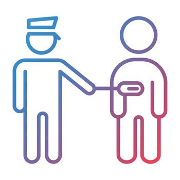 Checking Line Gradient Icon vector