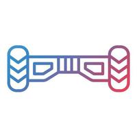 Hoverboard Line Gradient Icon vector