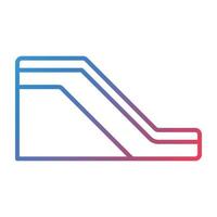 Escalator Line Gradient Icon vector