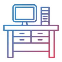 Workplace Line Gradient Icon vector