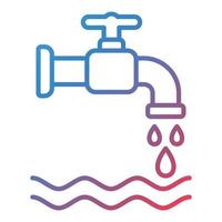 Watering Line Gradient Icon vector