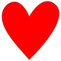 símbolo de corazón rojo sobre fondo transparente png