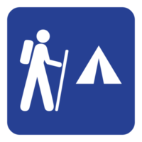 Camping Area Sign on Transparent Background png
