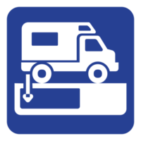 levering vrachtauto parkeren teken Aan transparant achtergrond png