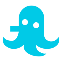 Flat Style Octopus on Transparent Background png