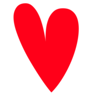 símbolo de corazón rojo sobre fondo transparente png