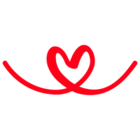 Heart Shape Outline on Transparent Background png