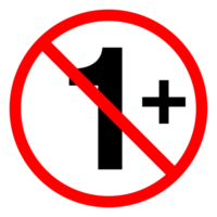 Age Ratting Sign Not Suitable for Children under 1 on Transparent Background png