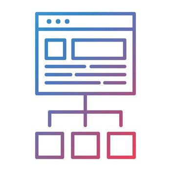 Website Structure Line Gradient Icon vector